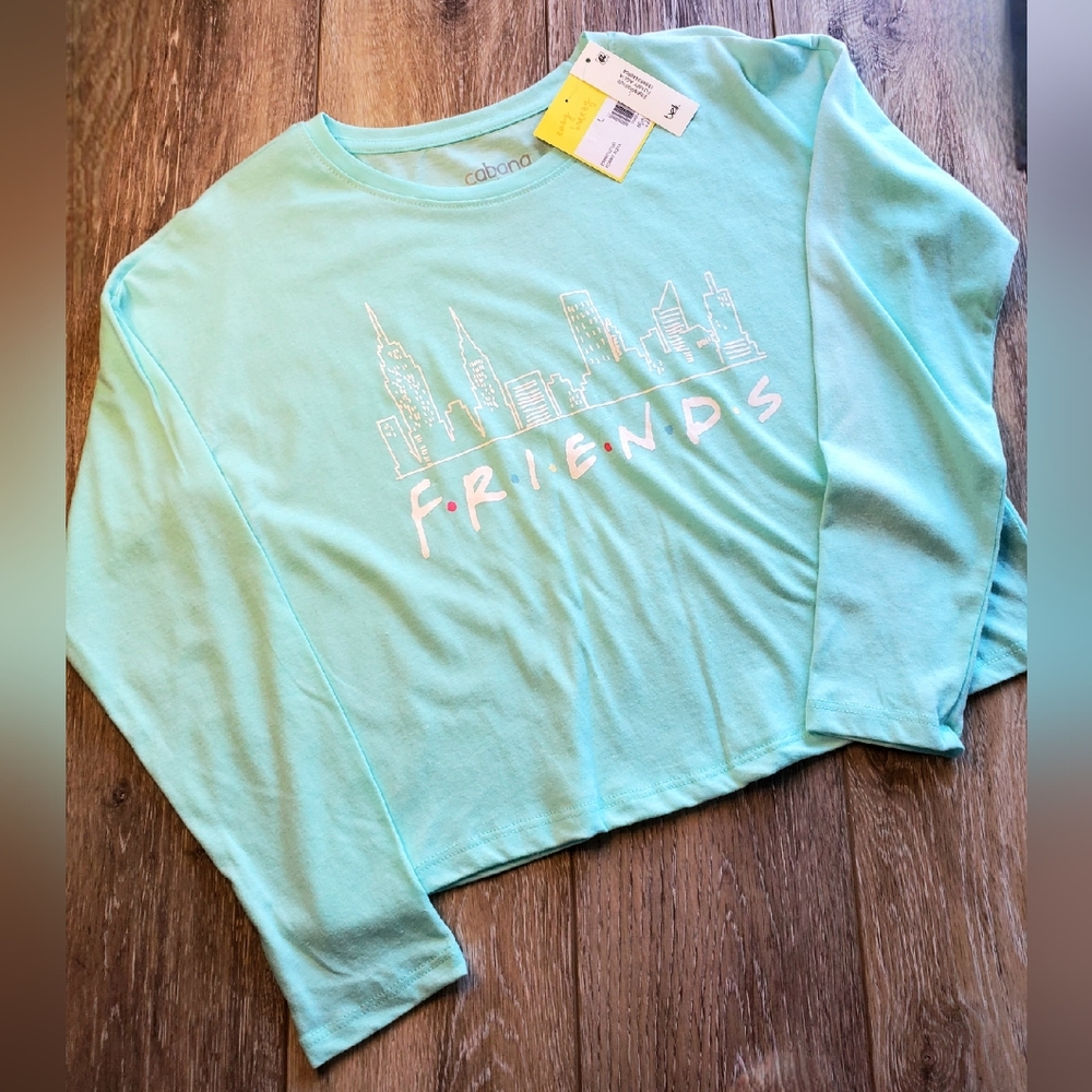 Cabana girls long sleeve boxy graphic 'FRIENDS' tee Size L